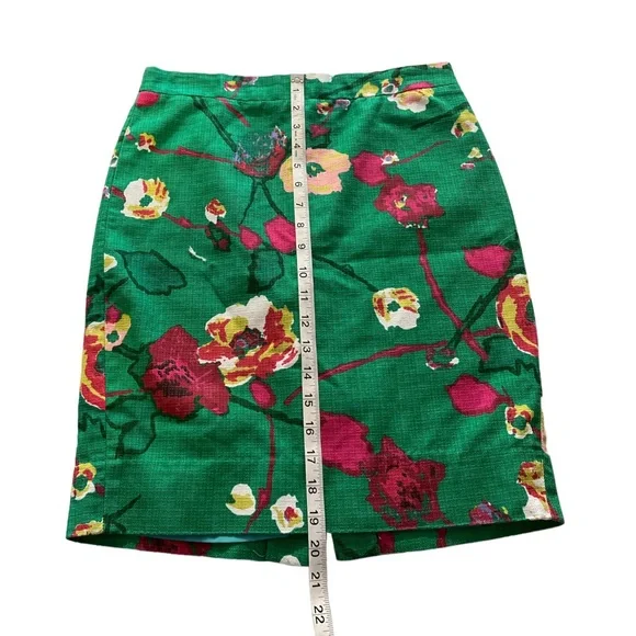 J Crew Green Floral Skirt - Picture 6 of 6